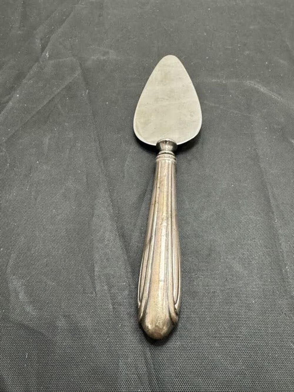 Vtg Sterling Handle Cheese Server Ornate Silver Flatware Serving Utensil 6.5"